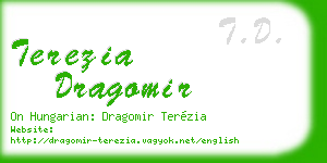 terezia dragomir business card