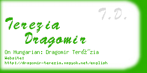 terezia dragomir business card